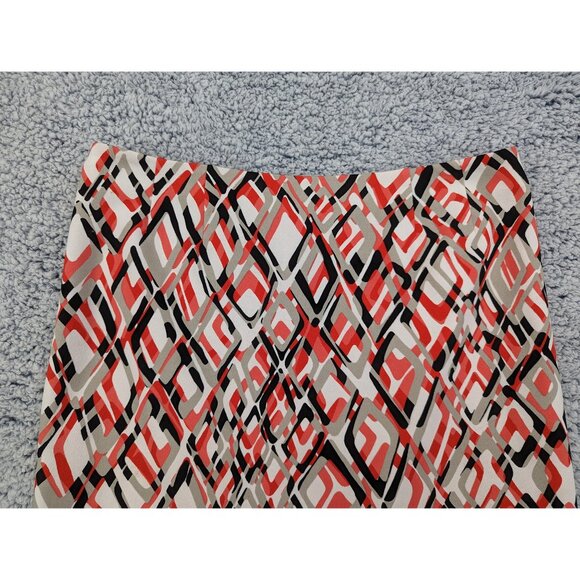 Kasper Knee Length Pencil Skirt Womens 10 Colorful Artsy Lightweight Stretch - Picture 4 of 15
